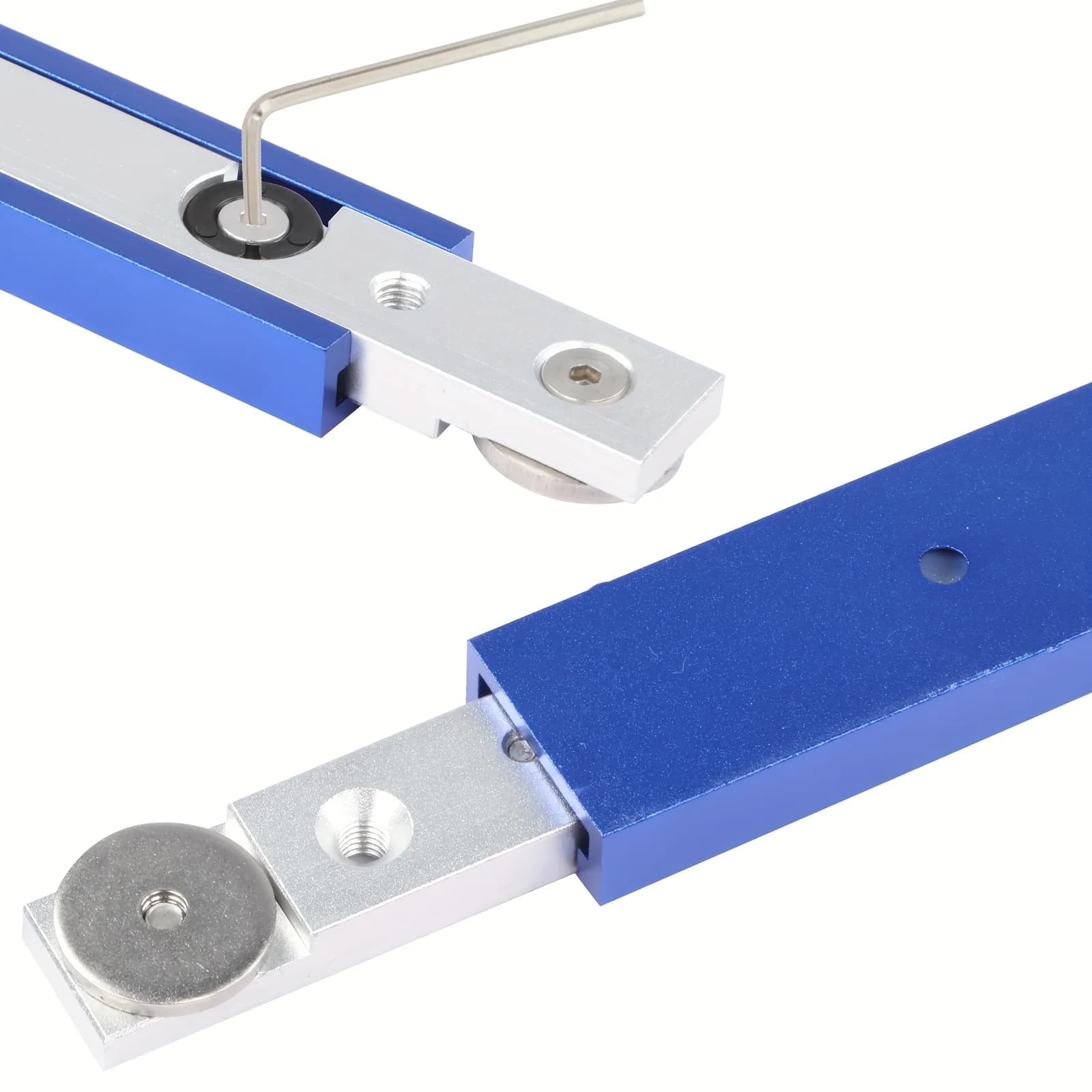Zmogljiv aluminijasti vodilo T-track za kotno mizo