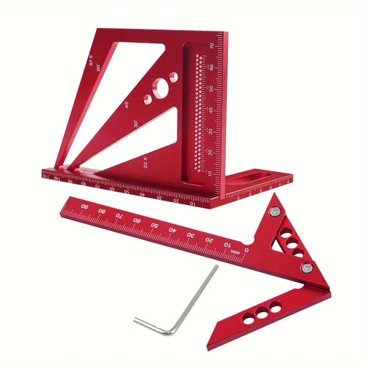 Kompletni set 2-delni aluminijasti kotomer in tesarski kotnik