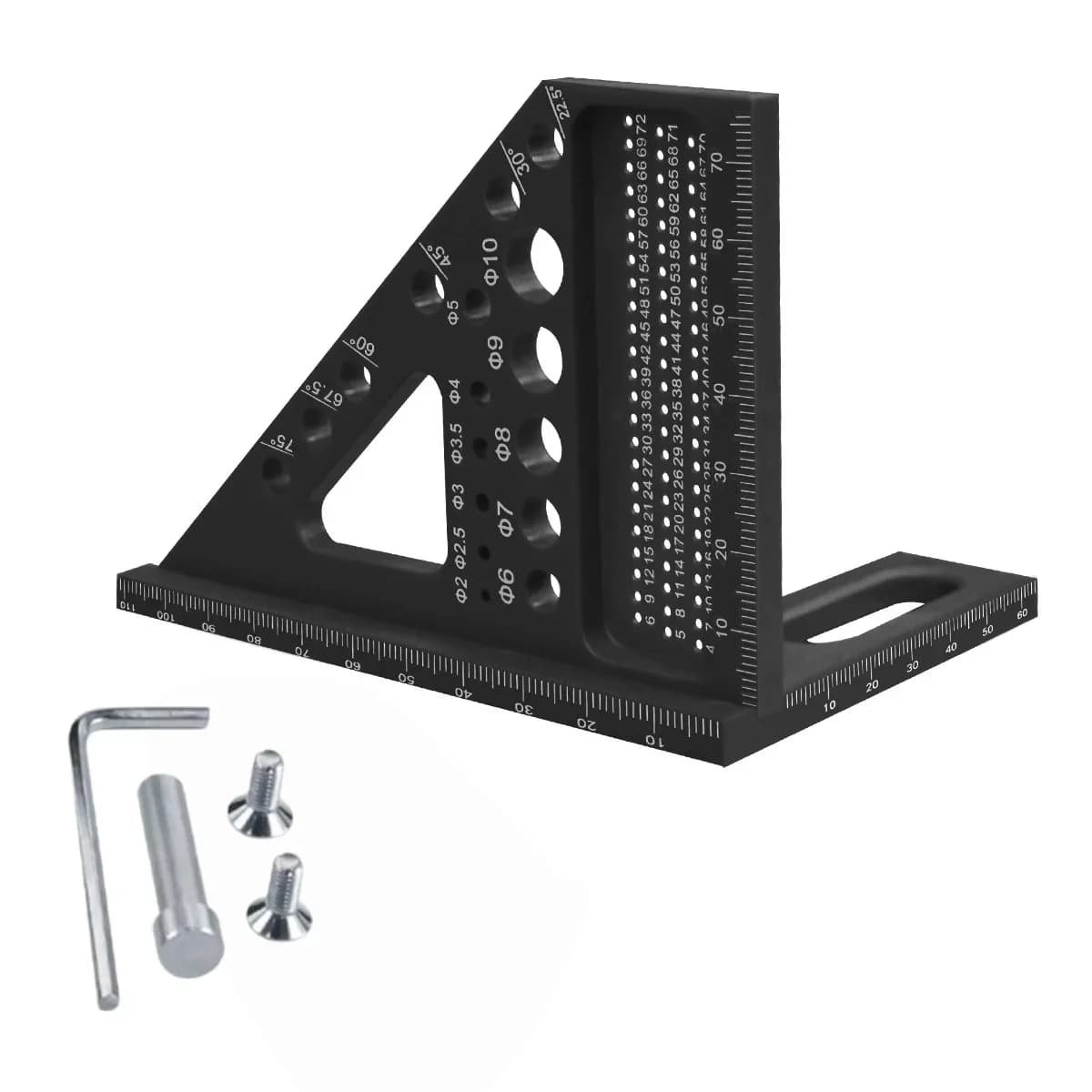 Plastično 3D večkotno merilo z kotomerom