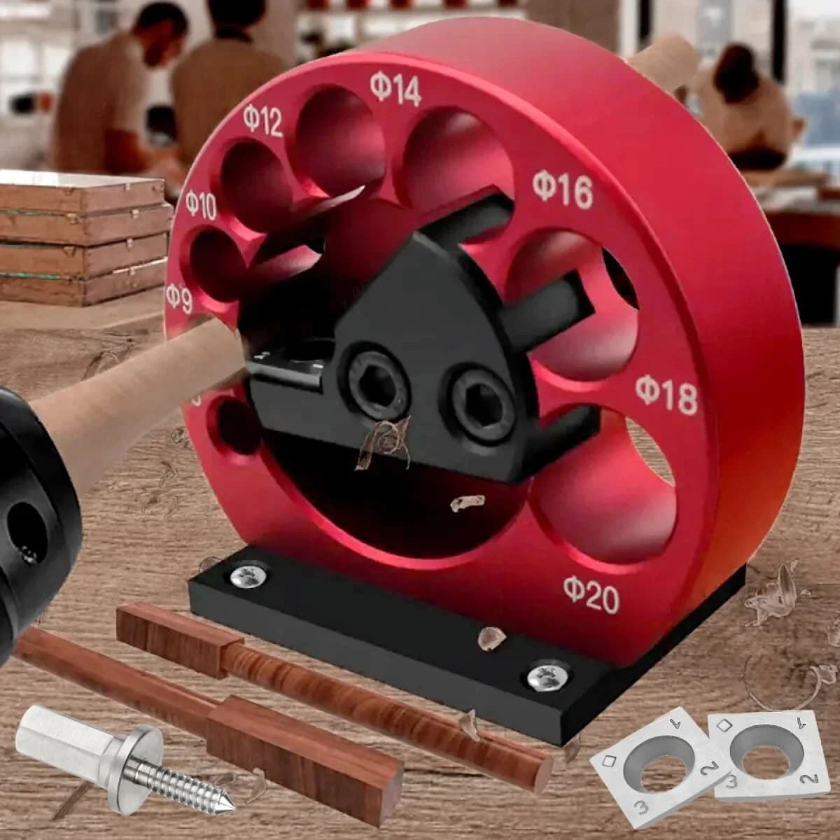 Komplet vodil za izdelavo moznikov (8 lukenj), 8 mm–20 mm, s karbidnimi rezili