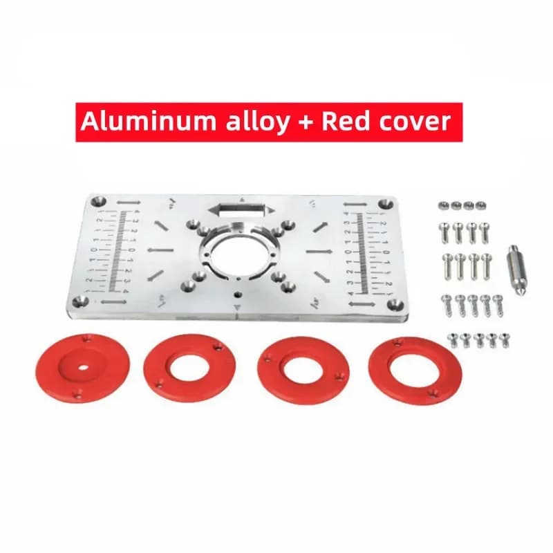Vložna plošča iz aluminija za mizno glodalnico z obroči
