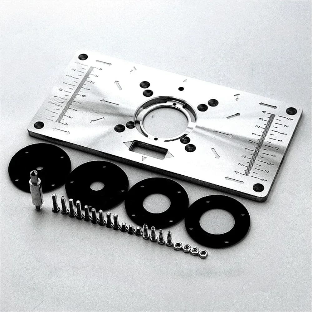 Vložna plošča iz aluminija za mizno glodalnico z obroči