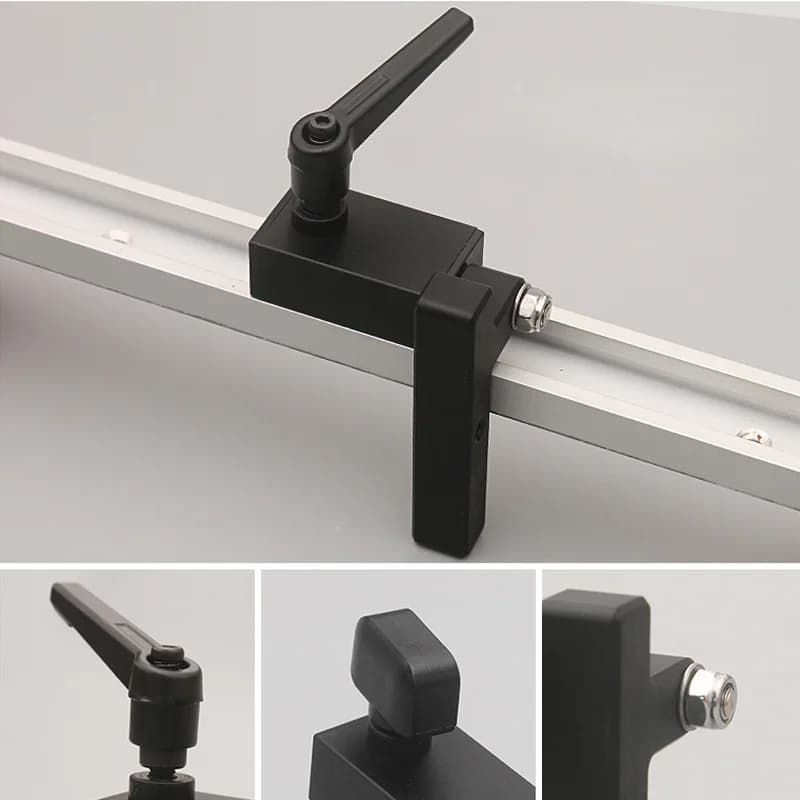 Aluminijasti drsni omejevalnik za T-leto (stop block)