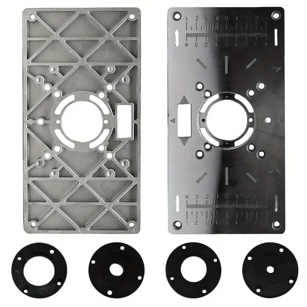 Vložna plošča iz aluminija za mizno glodalnico z obroči
