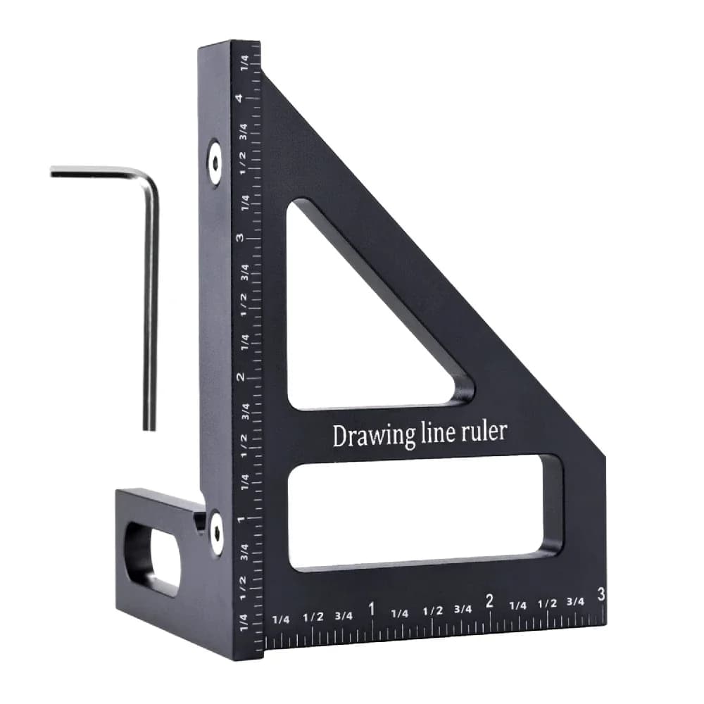 3D aluminijasto trikotno kotnomerilo za več kotov
